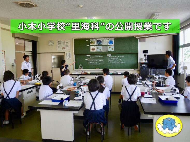 能登町･小木小学校“里海科”の公開授業 (1)