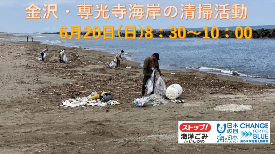 6月20日(日) 専光寺海岸の清掃を行います
